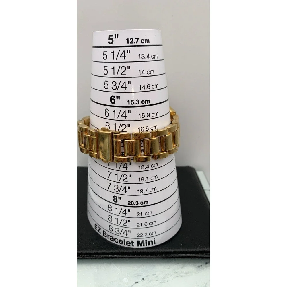 Premier Designs Womens Watch 40mm Gold Tone Dial Crystals Needs Battery